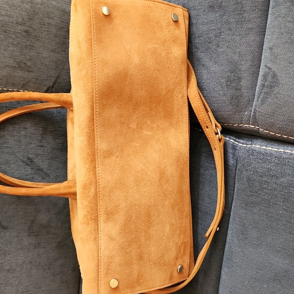 Claudia Firenze Tan Italian Suede  Handbag/crossbody/shoulder Bag - Picture 8 of 13